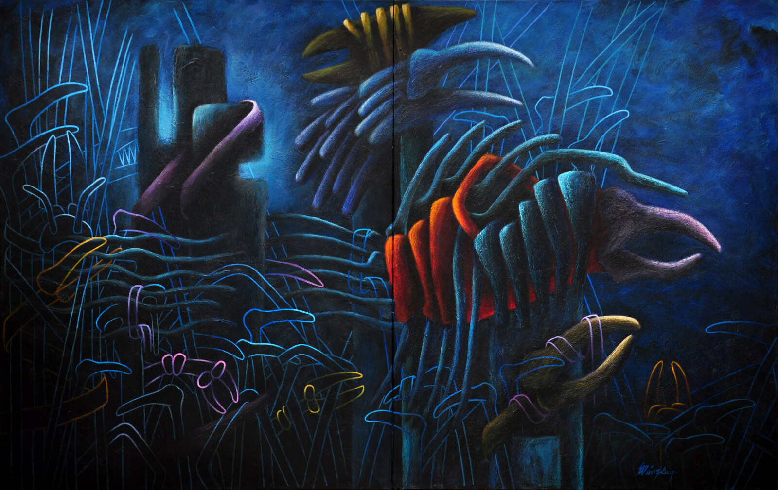 THE SOUND OF THE NIGHT (diptych) 