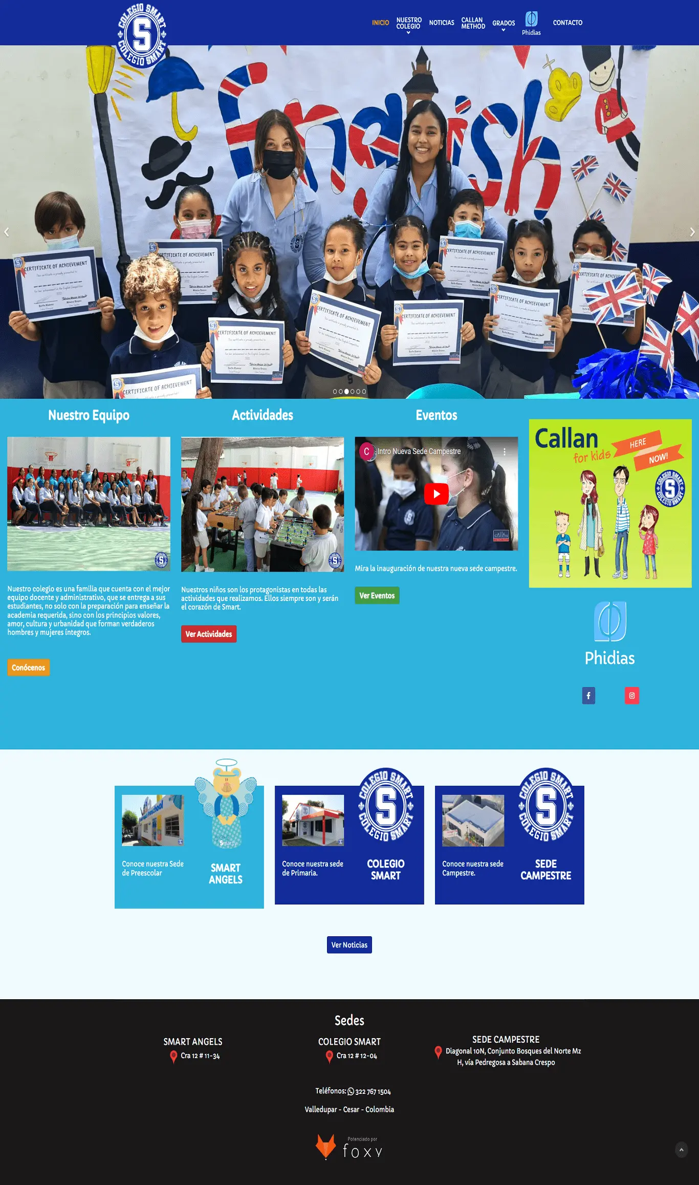 Colegio Smart web site